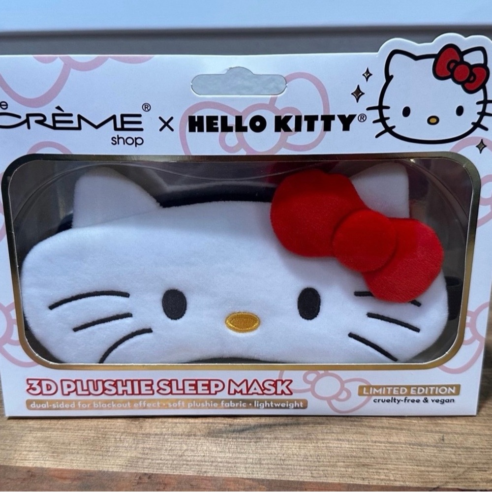 New Hello Kitty White and Red Plush Sleep Mask